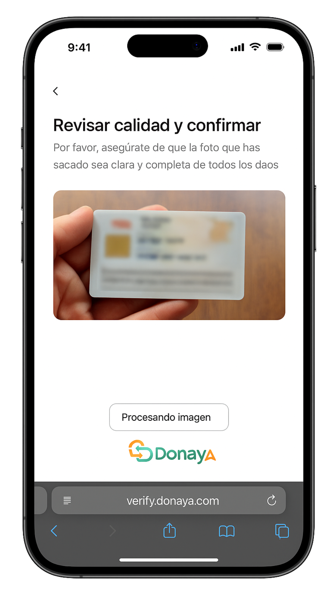 Validación de identidad en iPhone